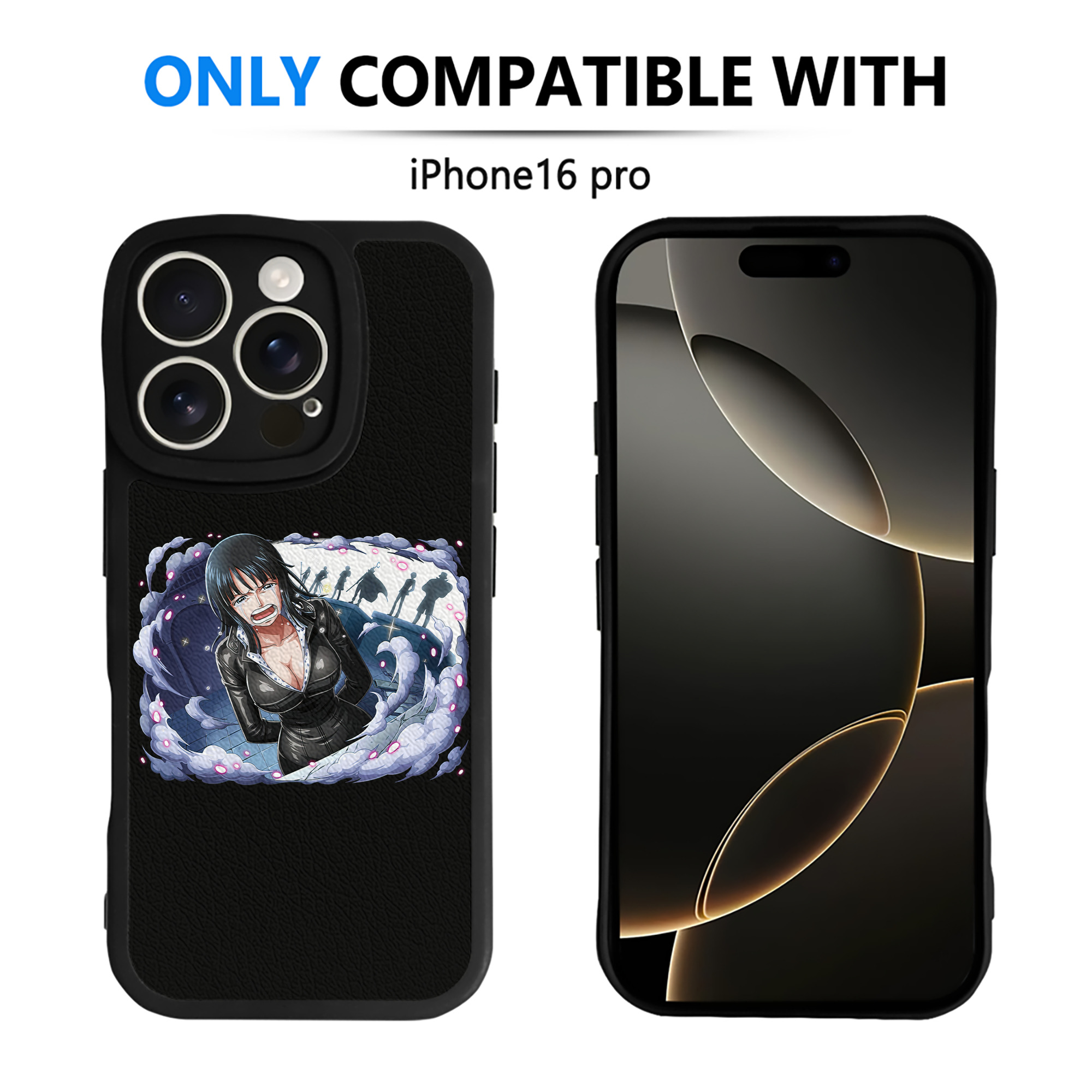 （画像用） ワンピース ニコ・ロビン ONE PIECE Nico Robin 【iPhone 16シリーズ対応】シリコンスマホケース（レザー調） 材質：シリコン